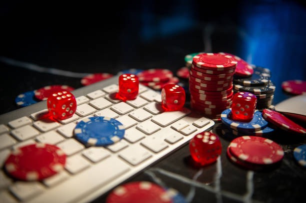 Slot game interface showing reels, paylines, and spin button